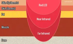 A diagram of the different types of infrared light.